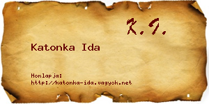 Katonka Ida névjegykártya